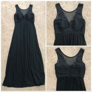 Black Mesh Maternity Evening Gown